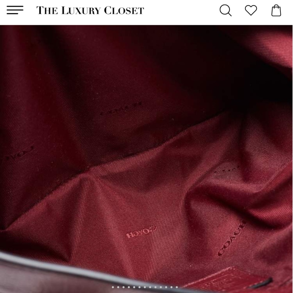 Coach Maroon Leather Satchel - Picture 6 of 8